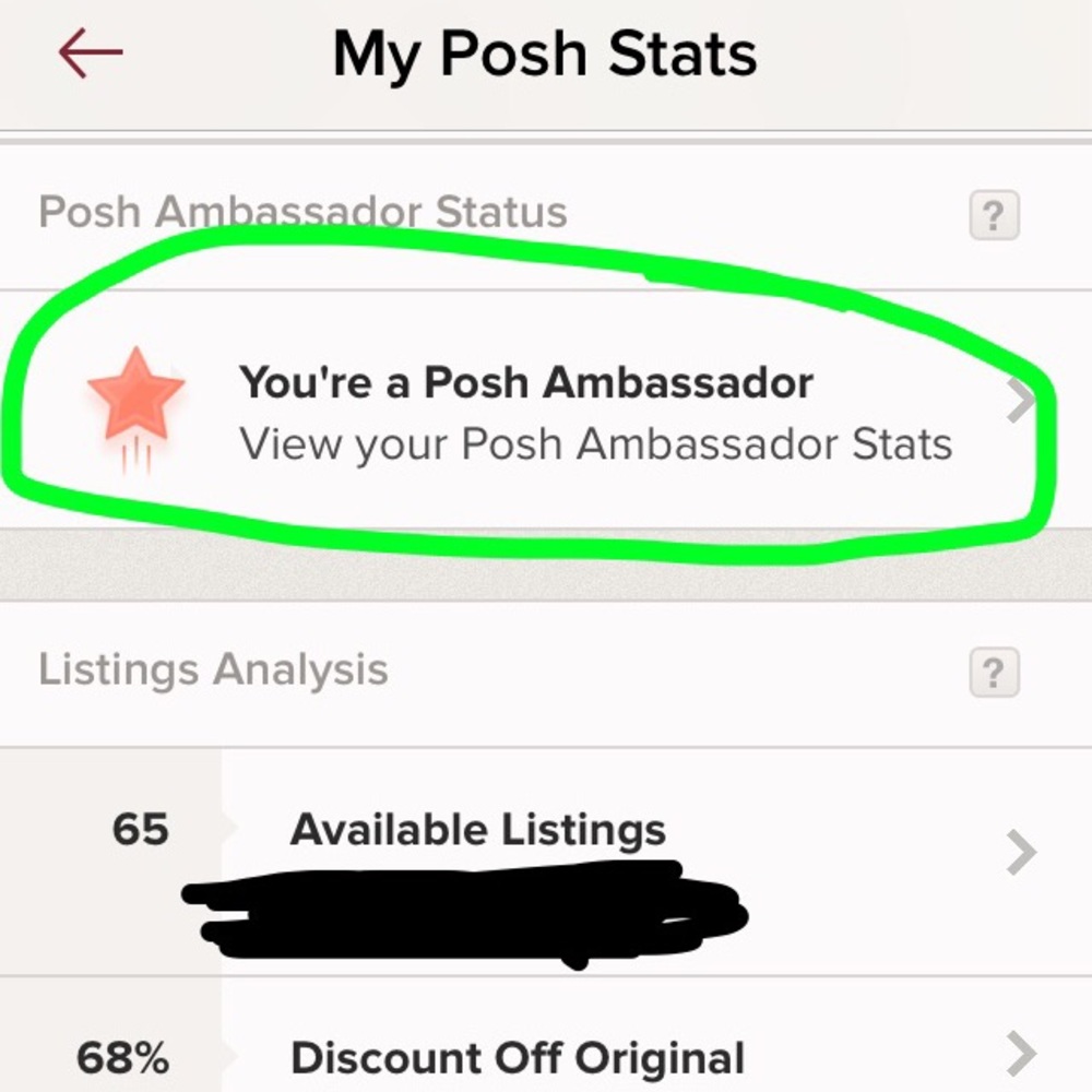 Seller stats - I’m a Posh Ambassador!!!